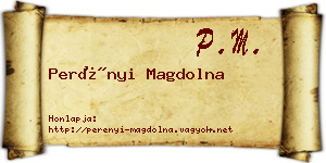 Perényi Magdolna névjegykártya