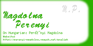 magdolna perenyi business card